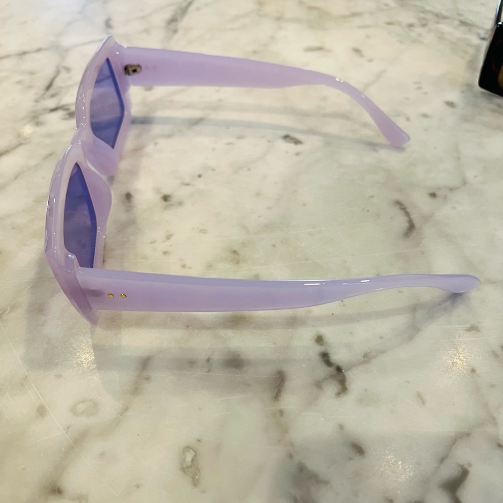 Purple Rectangular Sunglasses - Picture 2 of 2